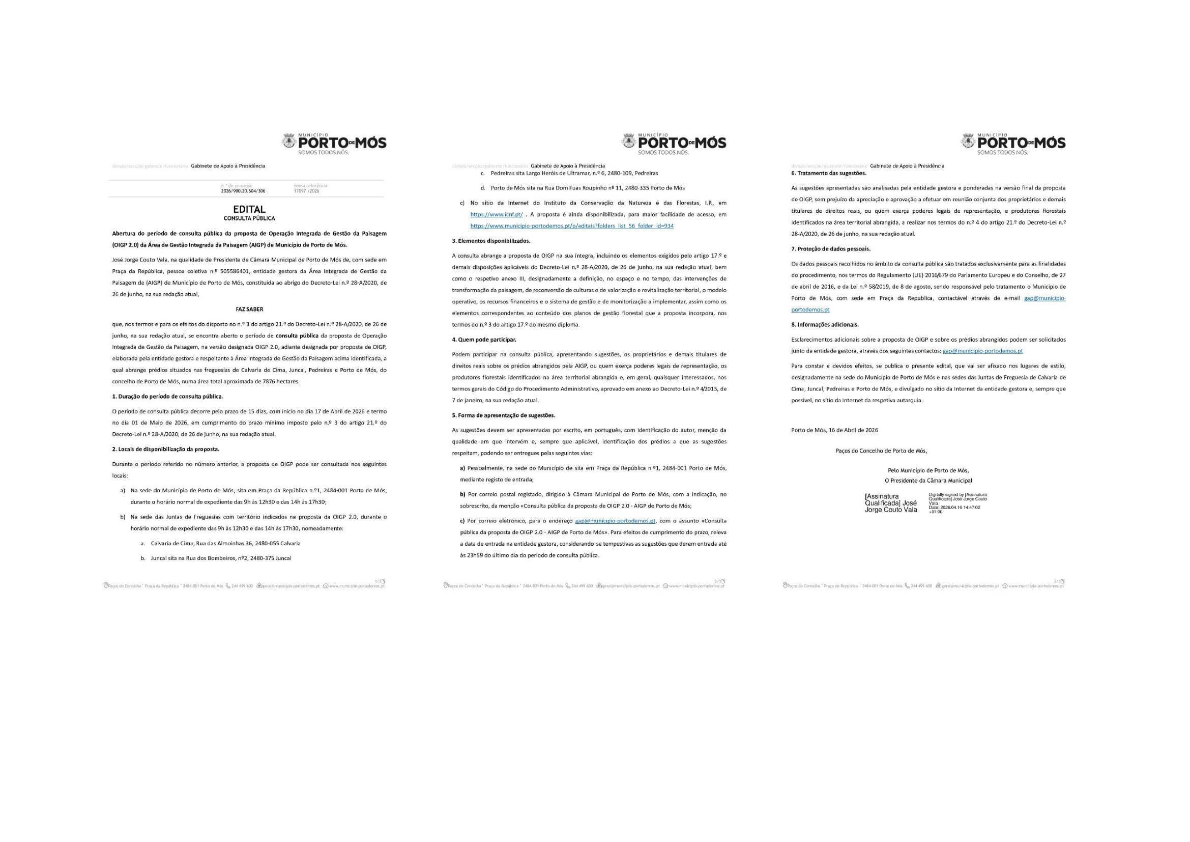 Notícia EDITAL - CONSULTA PÚBLICA